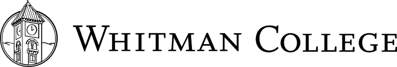 Logo of Whitman College showing the college tower then text